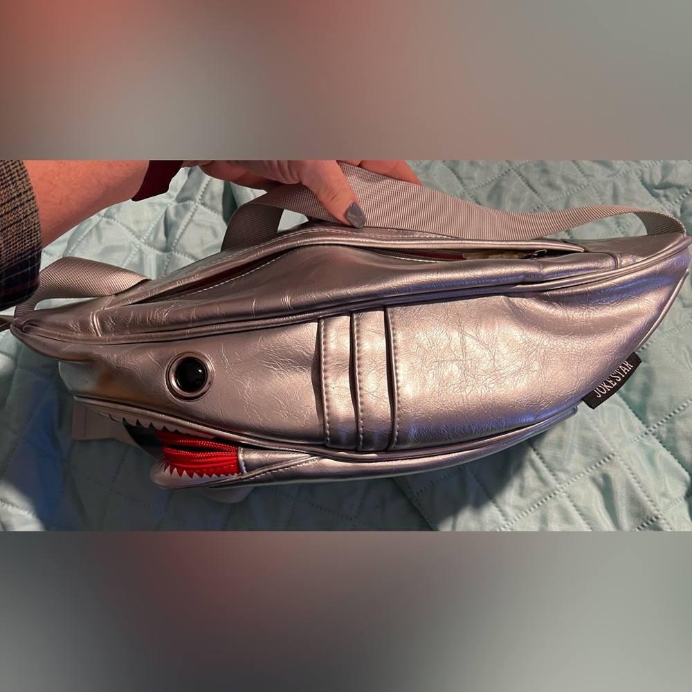 Silver Shark Belt Bag by Jokestar great condition. Belt crossbody.